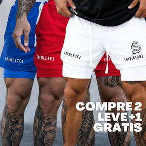 Compre 2 e Leve +1 Grátis - Shorts Dryfit Division | 2 em 1 | Secagem Rápida