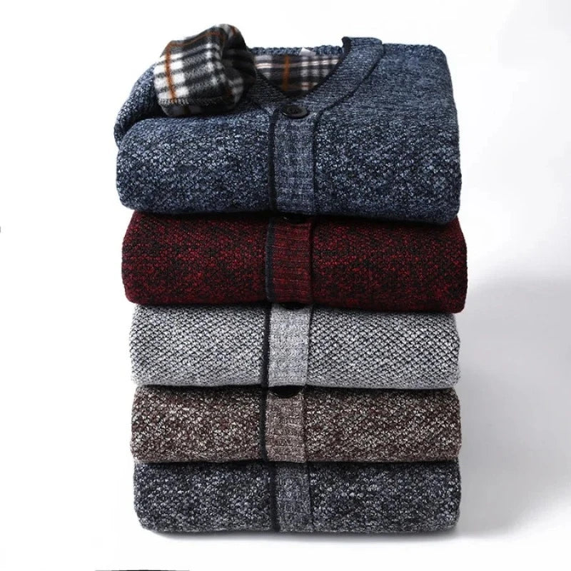 Cardigan Masculino em Lã