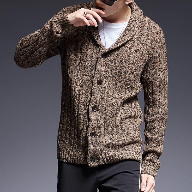 Cardigan Masculino em Algodão Pima