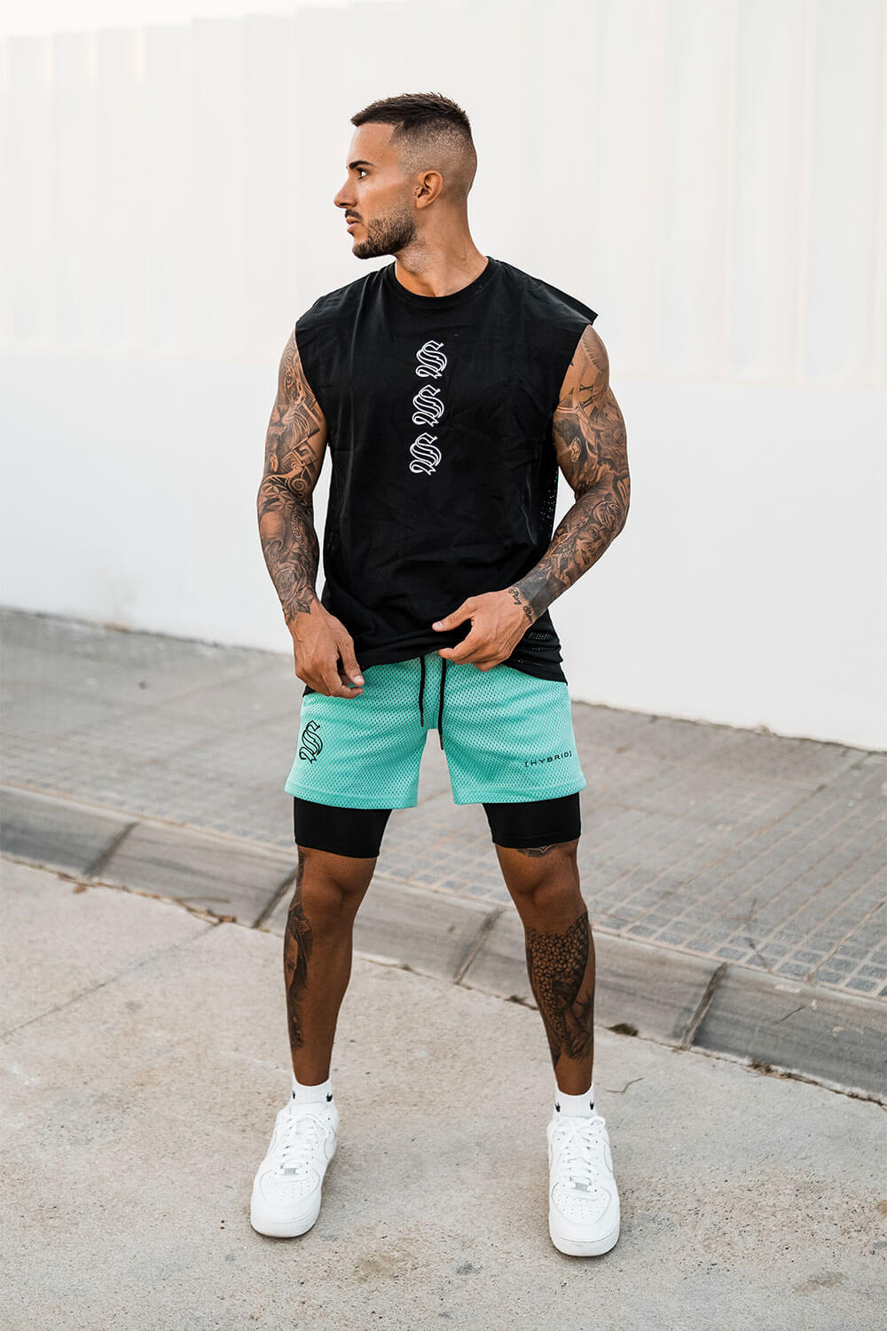 Shorts Dryfit Hybrid | 2 em 1 | Secagem Rápida | Respirável