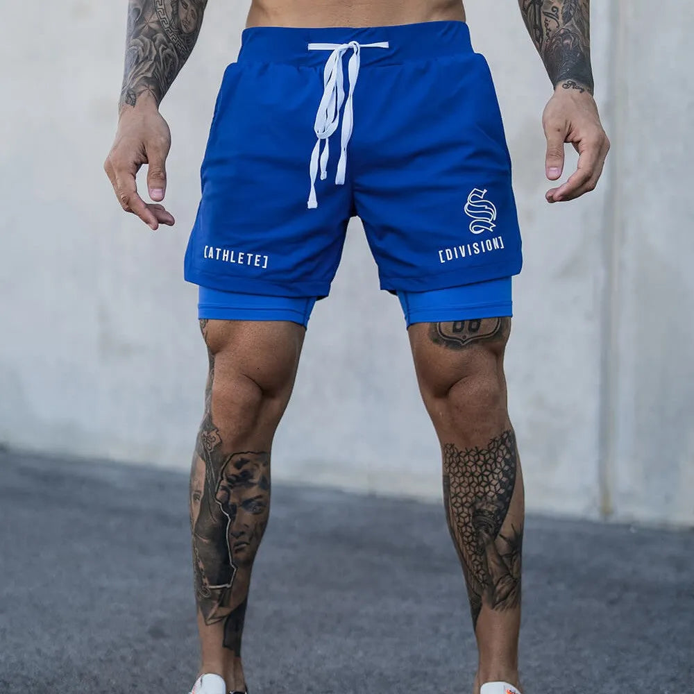 Shorts Dryfit Division | 2 em 1 | Secagem Rápida