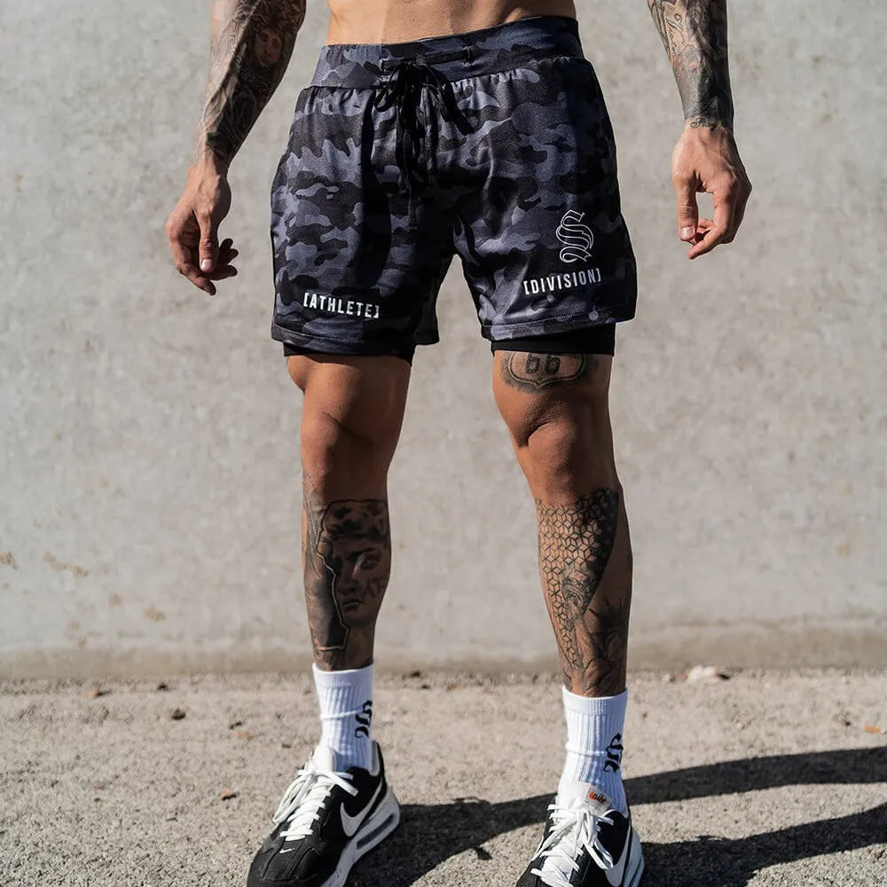 Shorts Dryfit Division | 2 em 1 | Secagem Rápida