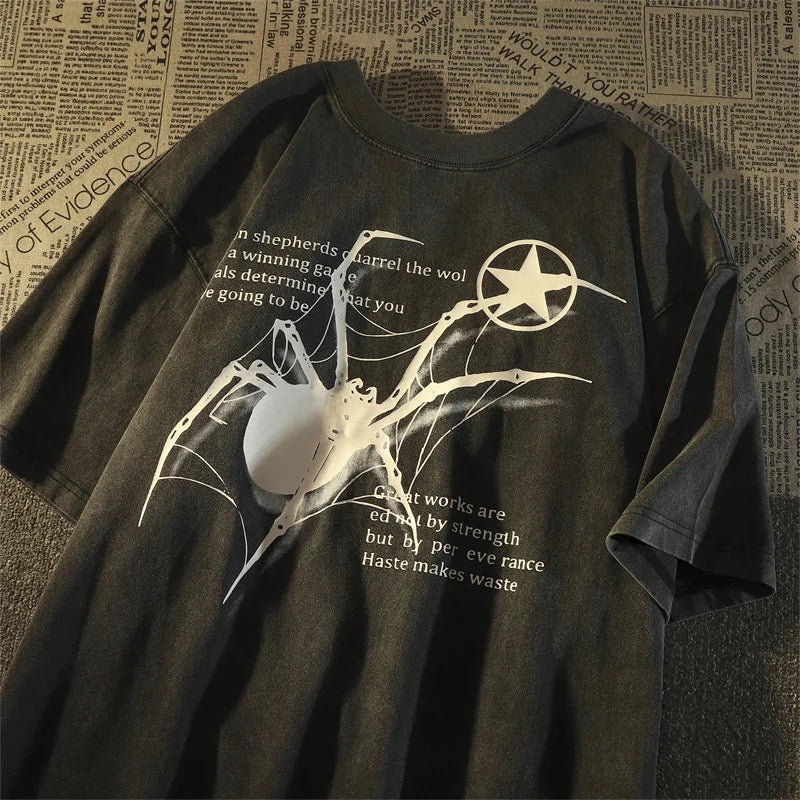 Camiseta Oversized Spider I Respiravel I Treino I Casual