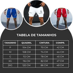 Compre 2 e Leve +1 Grátis - Shorts Dryfit Division | 2 em 1 | Secagem Rápida