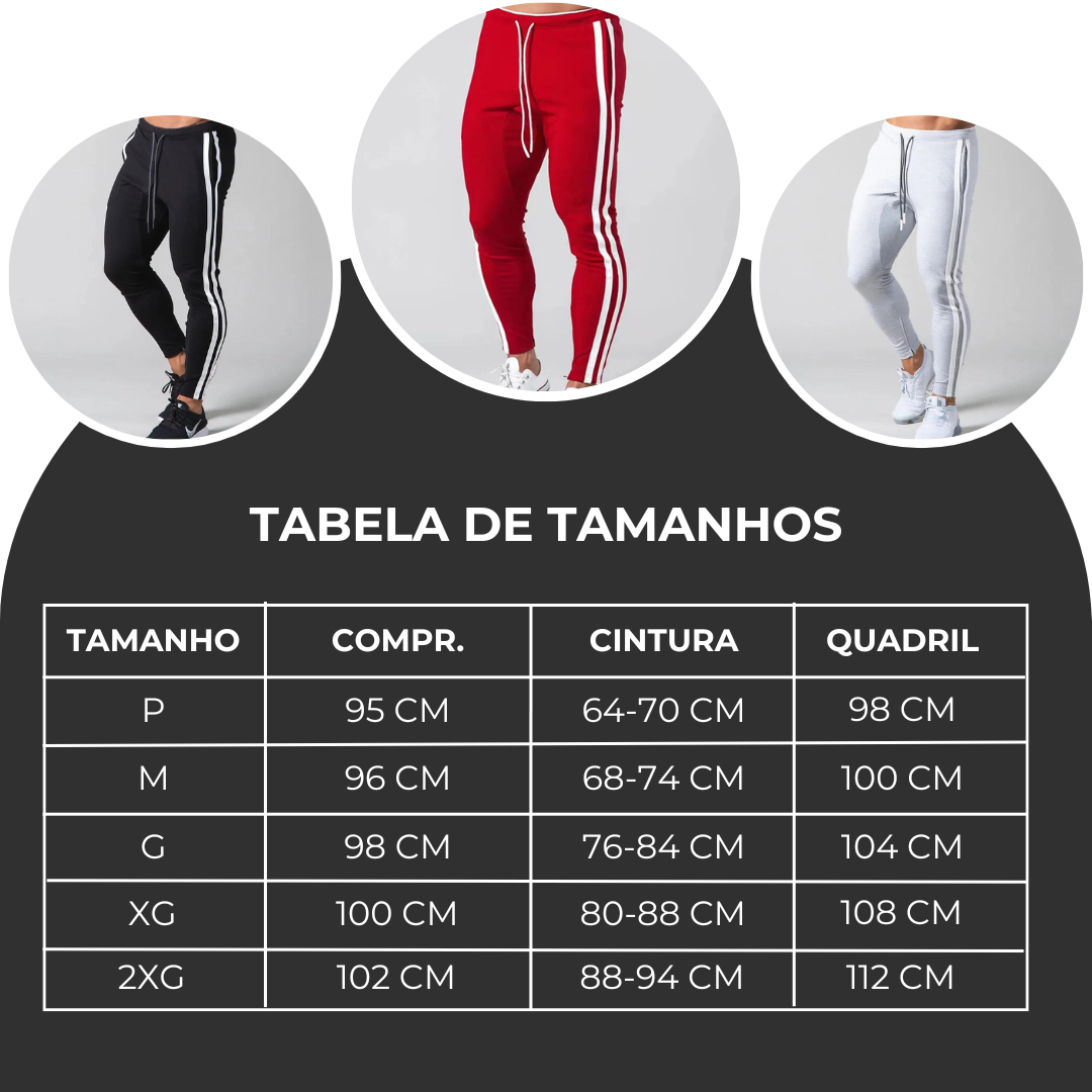 Calça Casual Slim | Corrida, Treino e Musculação